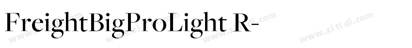 FreightBigProLight R字体转换